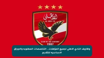 وظائف النادي الأهلي لجميع المؤهلات.. التخصصات المطلوبة والأوراق الأساسية للتقديم